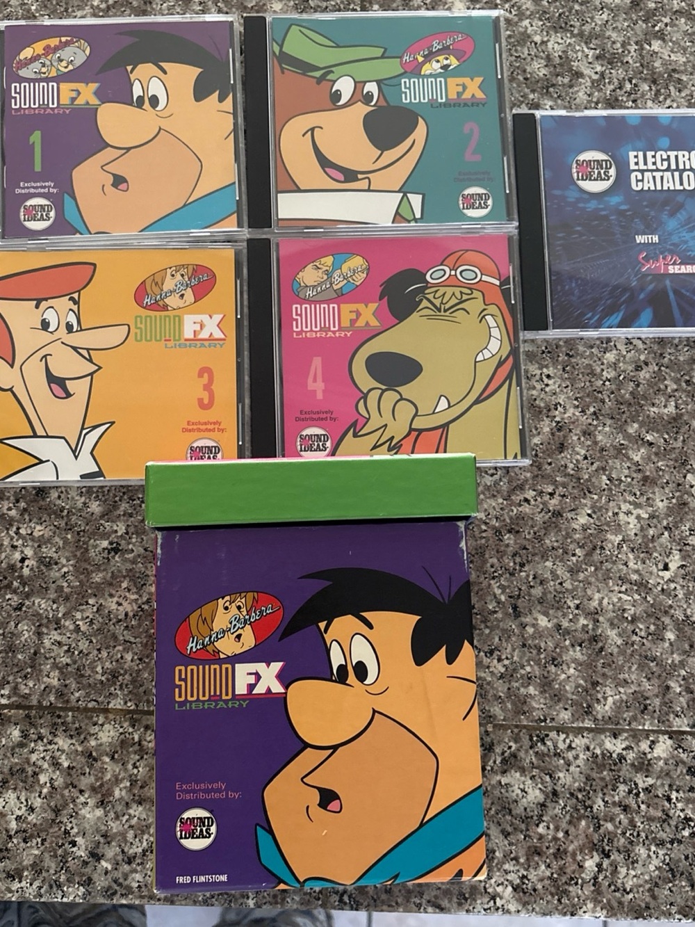 Sound FX Library - Fred Flintstone Box Set (Purple, Green) 4 disc Hanna barbers